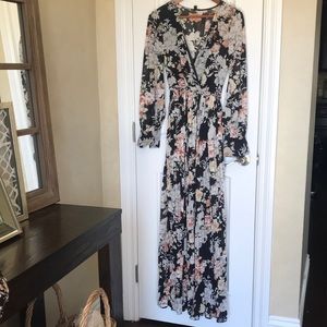 Floral maxi dress. Super cute. Looks better in person!